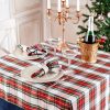Dress Stewart tartan tablecloth with velvet edge