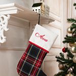 Balck Stewart tartan stocking