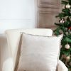 Beige velvet pillow cover