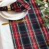 Black Stewart tartan table runner with trim - Image 5
