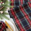 Black Stewart tartan table runner with trim - Image 4