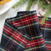 Black Stewart tartan table runner with trim - Image 3