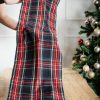 Black Stewart tartan table runner with trim - Image 2