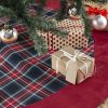 Black Stewart tartan tree skirt with velvet edge - Image 5