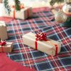 Black Stewart tartan tree skirt with velvet edge - Image 3