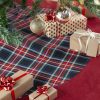 Black Stewart tartan tree skirt with velvet edge - Image 2