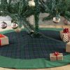 Black Watch tartan tree skirt with velvet edge