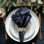 Black velvet napkins