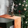 Burned orange velvet table runner - Image 3