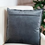 Dark Gray Velvet pillow cover