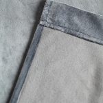 Dark gray velvet table runner