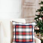 Dress Stewart tartan pillow cover with trim