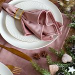 Dusty pink velvet napkins