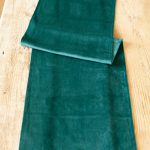 Green velvet table runner