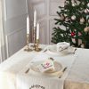 Holly linen table runner (Merry christmas) - Image 4