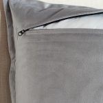 Light gray Velvet pillow cover