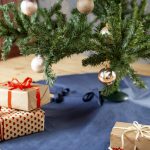 Navy velvet tree skirt