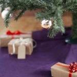 Purple velvet tree skirt