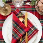 Royal Stewart tartan napkins with trim