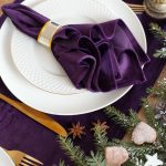 Violet velvet napkins