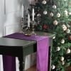 Violet velvet table runner - Image 3